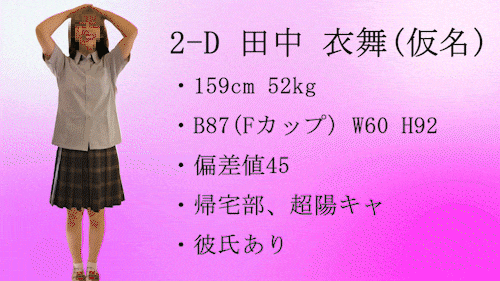 【再販】【顔出し】2-D　田中 衣舞（仮名）　～無反応我慢チャレンジ～