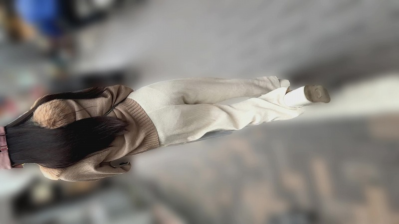 【再販】薄手のニットパンツからの~Pライン