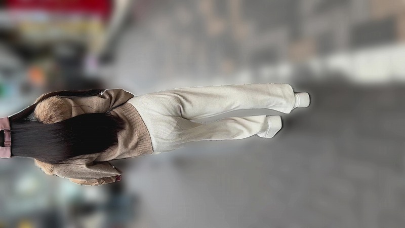 【再販】薄手のニットパンツからの~Pライン