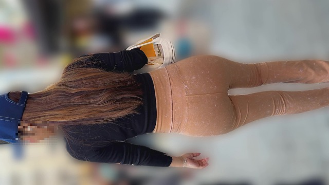 【再販】パツパツのスパッツからの～プリンプリンの丸尻の追跡動画(/ω＼)