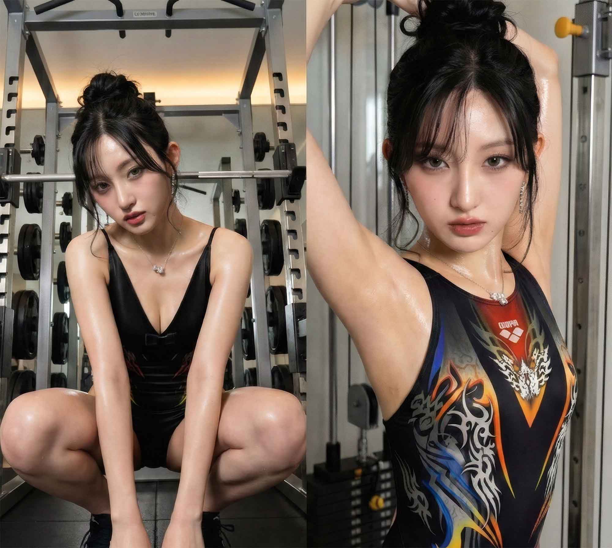 【AI写真】男を骨抜きにするその美貌と超肉体派マッスルな筋トレ美女　ソリョン（So-ryong / 小龍）ちゃん ※400点強