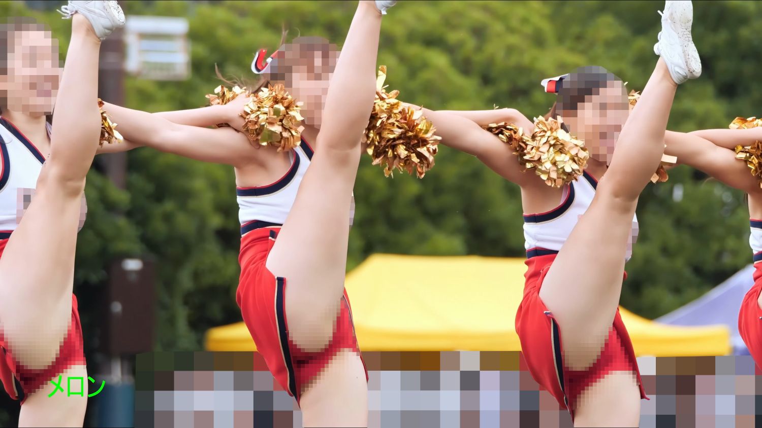 祭りだチア vol.101 【4K】 ハーフタイムショー、ミニのタイトスカート！太もも！セクシーな美女達 応援団JDチア