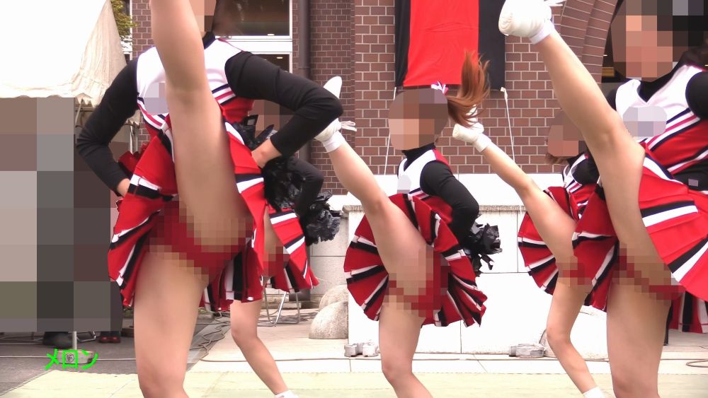 祭りだチア vol.112 ハイレグ赤アンのVライン すばらしき光景!応援団JDチア