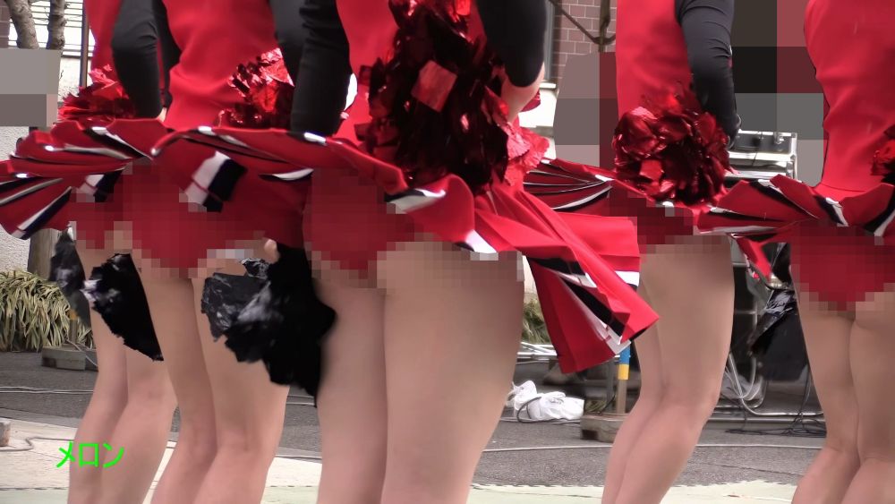 祭りだチア vol.112 ハイレグ赤アンのVライン すばらしき光景!応援団JDチア