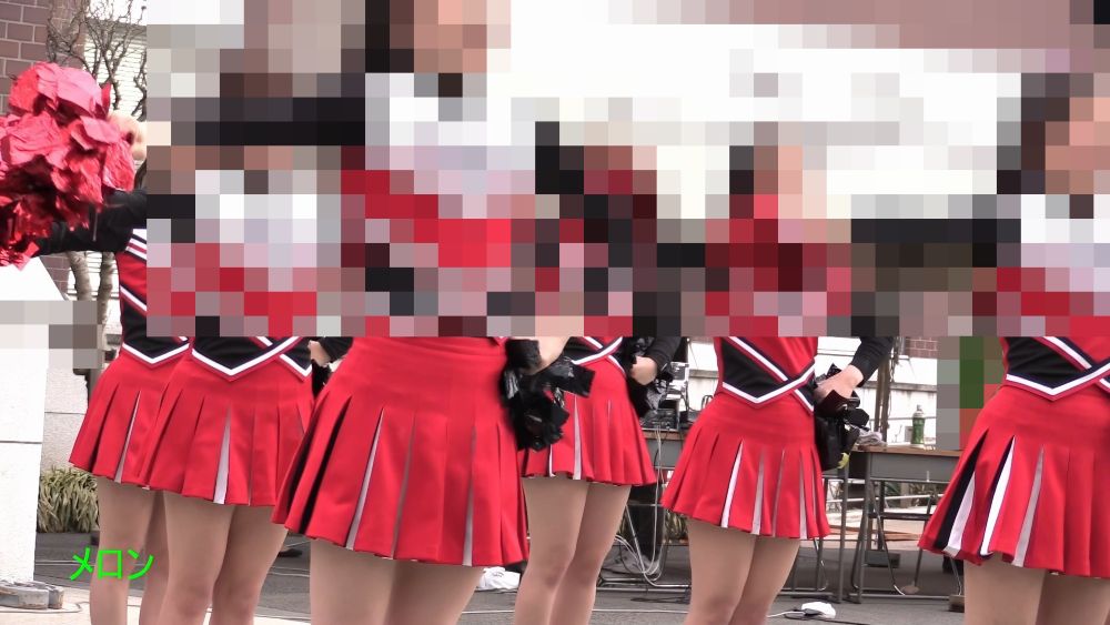 祭りだチア vol.112 ハイレグ赤アンのVライン すばらしき光景!応援団JDチア
